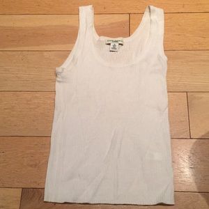 White cashmere tank top